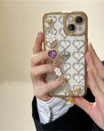 Light Luxury Electroplating Gold Love Mobile Phone Case