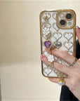 Light Luxury Electroplating Gold Love Mobile Phone Case