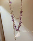 Korean Purple Stone Necklace