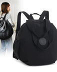 Black Round Bags Women Fashion Large Capacity Multifunctional Backpack Shoulder Bag Handbag