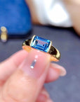 Natural Topaz Ring Female 925 Silver Plated