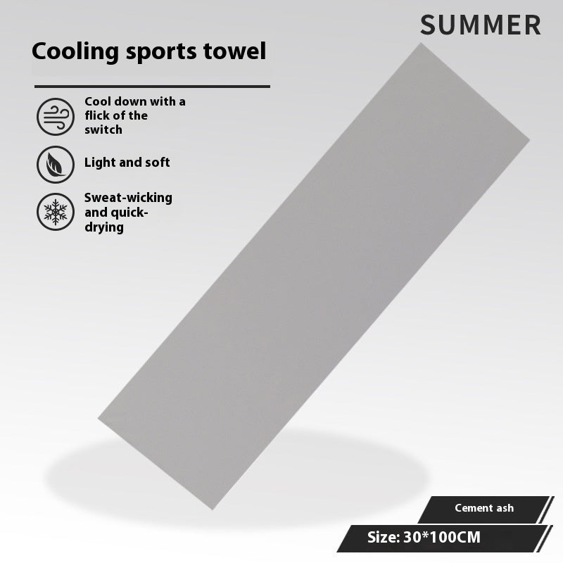 Cement Ash Outdoor Sports Sweat-absorbent Breathable Towel