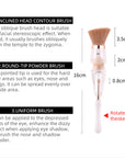 3 in 1 Synthetic Makeup Brush for Beauty - Head Contour Brush