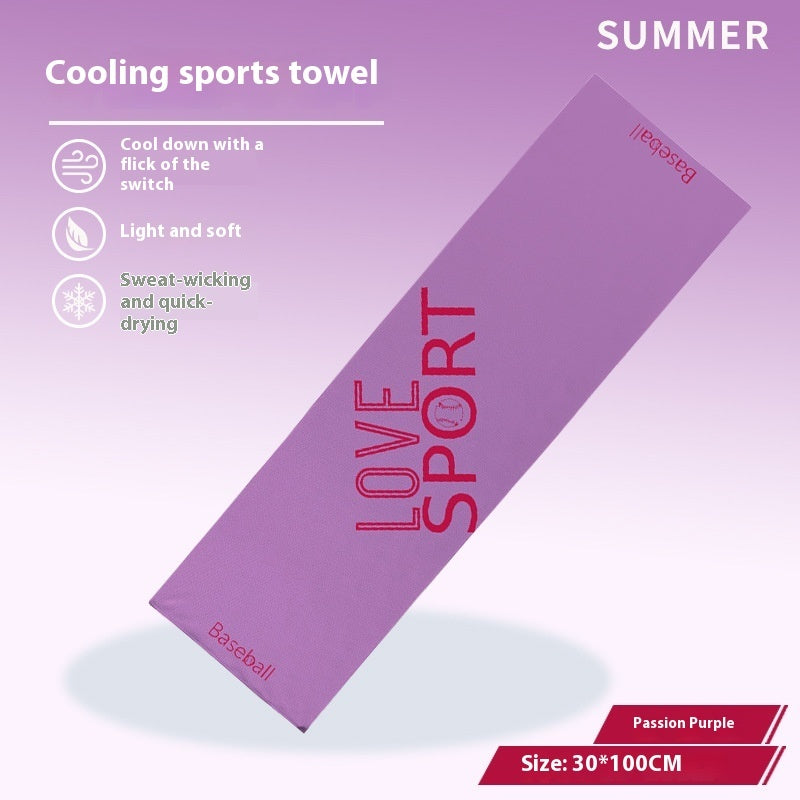 Purple Outdoor Sports Sweat-absorbent Breathable Towel