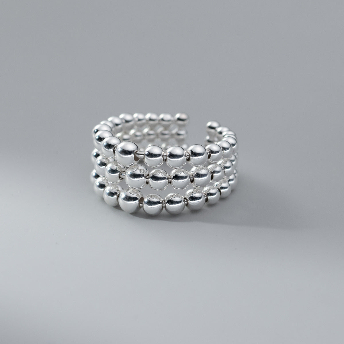 Three Layer Round Bead Ring Hollowed Out Bracelet