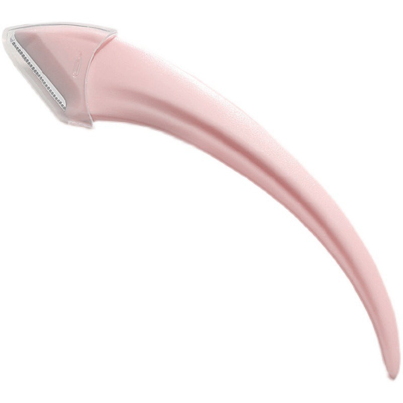 Curved Moon Eyebrow Trimming Knife With Comb - One Extension