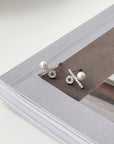 Sterling Silver Niche Design Simple And High-endPercentage Imitation Pearl Earrings For Women