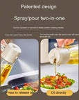 470ML Olive Oil Sprayer Dispenser For Cooking BBQ 2 In 1 Glass Oil Vinegar Soy Sauce Spray Kitchen Oil Bottle For Air Fryer