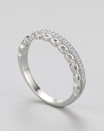 S925 Silver Light Luxury Chain Diamond Ring