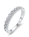 S925 Silver Light Luxury Chain Diamond Ring