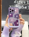 Cute Oil Painting Flower Invisible Bracket Phone Case