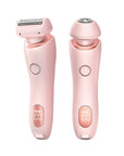 2 In 1 Hair Removal Epilator USB Rechargeable Trimmer Women Body Razor Face Leg Armpit Bikini Hand Pubic Shaver Hair Remover