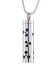 Flower Cylinder Pendant Necklace