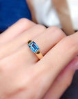 Natural Topaz Ring Female 925 Silver Plated