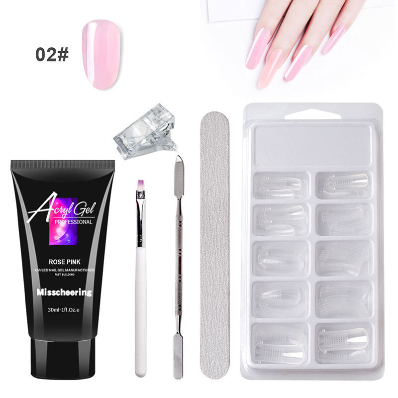 Quick Model Painless Crystal Gel Set with Primer - Pink Nails