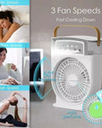 Portable USB Air Conditioner Cooling Fan With 5 Sprays 7 Color Light 600ML Water Tank Spray Mist Air Cooler Humidifiers