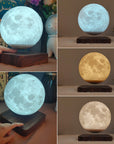 Customized Creative 3D Magnetic Levitation Moon Lamp Night Light Rotating Led Moon Floating Lamp