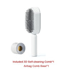 Self Cleaning Hair Brush For Women One-key Cleaning Hair Loss Airbag Massage Scalp Comb Anti-Static Hairbrush