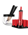 Electric Makeup Brush Cleaner Machine - Red Version