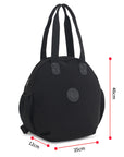 Black Round Bags Women Fashion Large Capacity Multifunctional Backpack Shoulder Bag Handbag