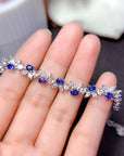 925 Sterling Silver Sapphire Bracelet for women