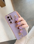 Luxury Electroplating Love Chain Wrist Bracelet Mobile Phone Case