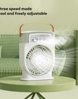 Portable USB Air Conditioner Cooling Fan With 5 Sprays 7 Color Light 600ML Water Tank Spray Mist Air Cooler Humidifiers