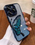 Transparent Shatter-proof Quicksand Butterfly X Phone Case