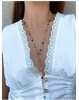 Girl wearing Clavicle Chain Eye Necklace