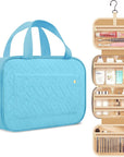 Blue colored Travel Toiletry Bag Portable Bag With Hook