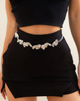 Woman wearing Stylish Liquid Lava Irregular Waist Chain