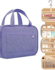 Purple colored Travel Toiletry Bag Portable Bag With Hook