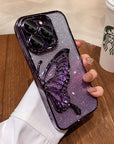 Transparent Shatter-proof Quicksand Butterfly X Phone Case