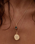 Gorgeous woman Wearing  Twelve Birthday Moonstone Necklace