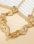 Stylish Liquid Lava Irregular Waist Chain in gold background