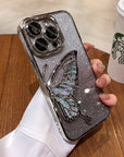 Transparent Shatter-proof Quicksand Butterfly X Phone Case