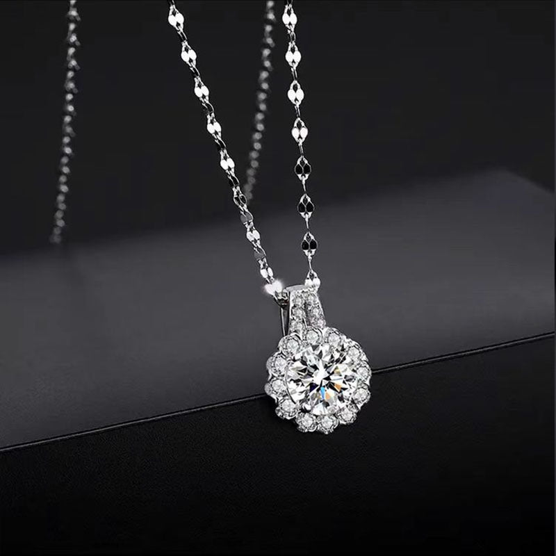 Sterling Silver Zircon Necklace for Women