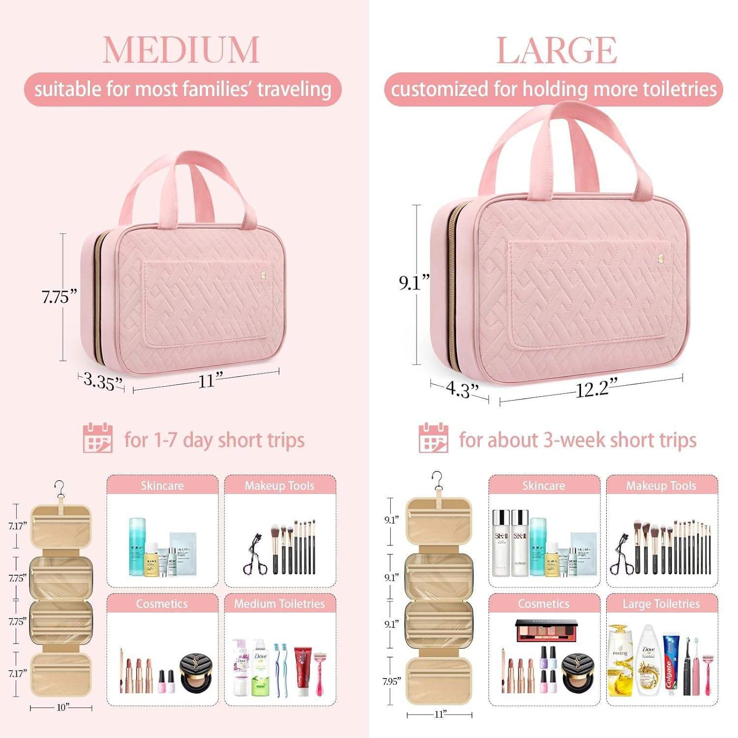 Travel Toiletry Bag Portable Bag With Hook Details