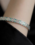 Silver Color Sparkling Zircon Bracelet