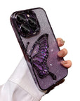 Transparent Shatter-proof Quicksand Butterfly X Phone Case