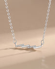 S925 Sterling Silver Wave Pendant Necklace