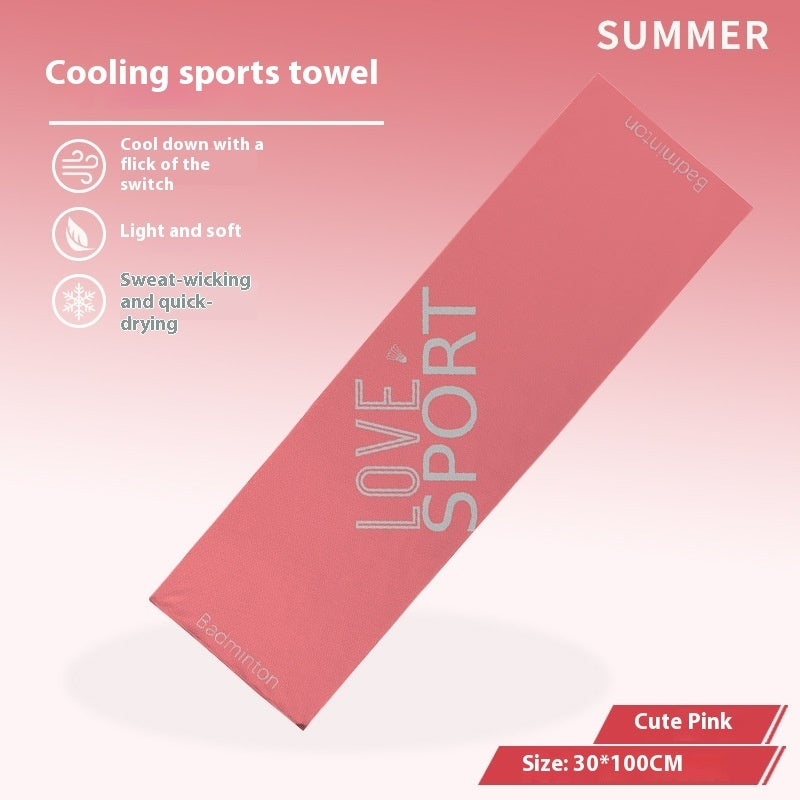 Cute Pink Outdoor Sports Sweat-absorbent Breathable Towel