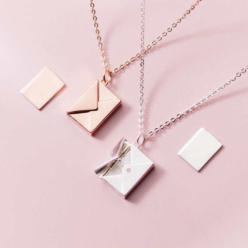 Love Letter Envelope Necklace for Women