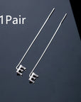 925 Sterling Silver 26 Letters Drop Earrings For Women