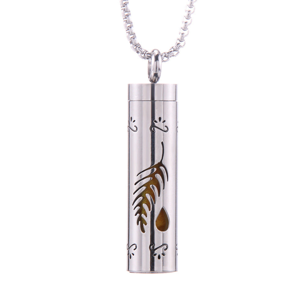 Root Cylinder Pendant Necklace for Women