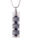 Deep Blue Cylinder Pendant Necklace for Women