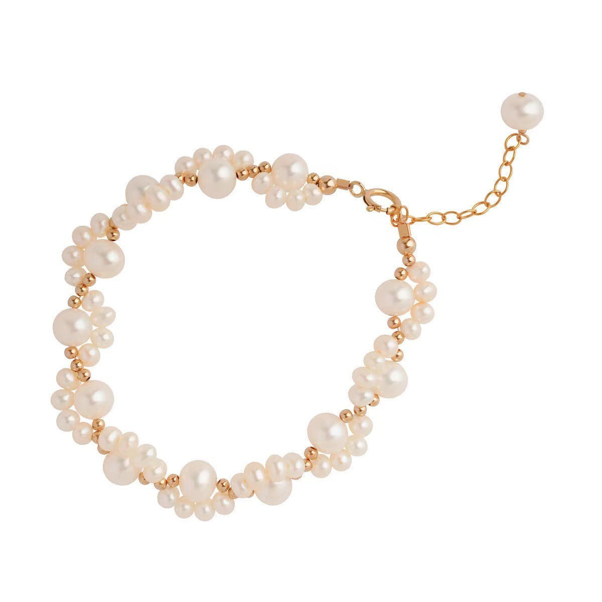 Korean Cat Claw Pearl Bracelet for Women in white background