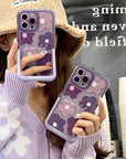 Cute Oil Painting Flower Invisible Bracket Phone Case