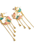 Earrings Tide Butterfly Tassel Female Temperament Long Paragraph