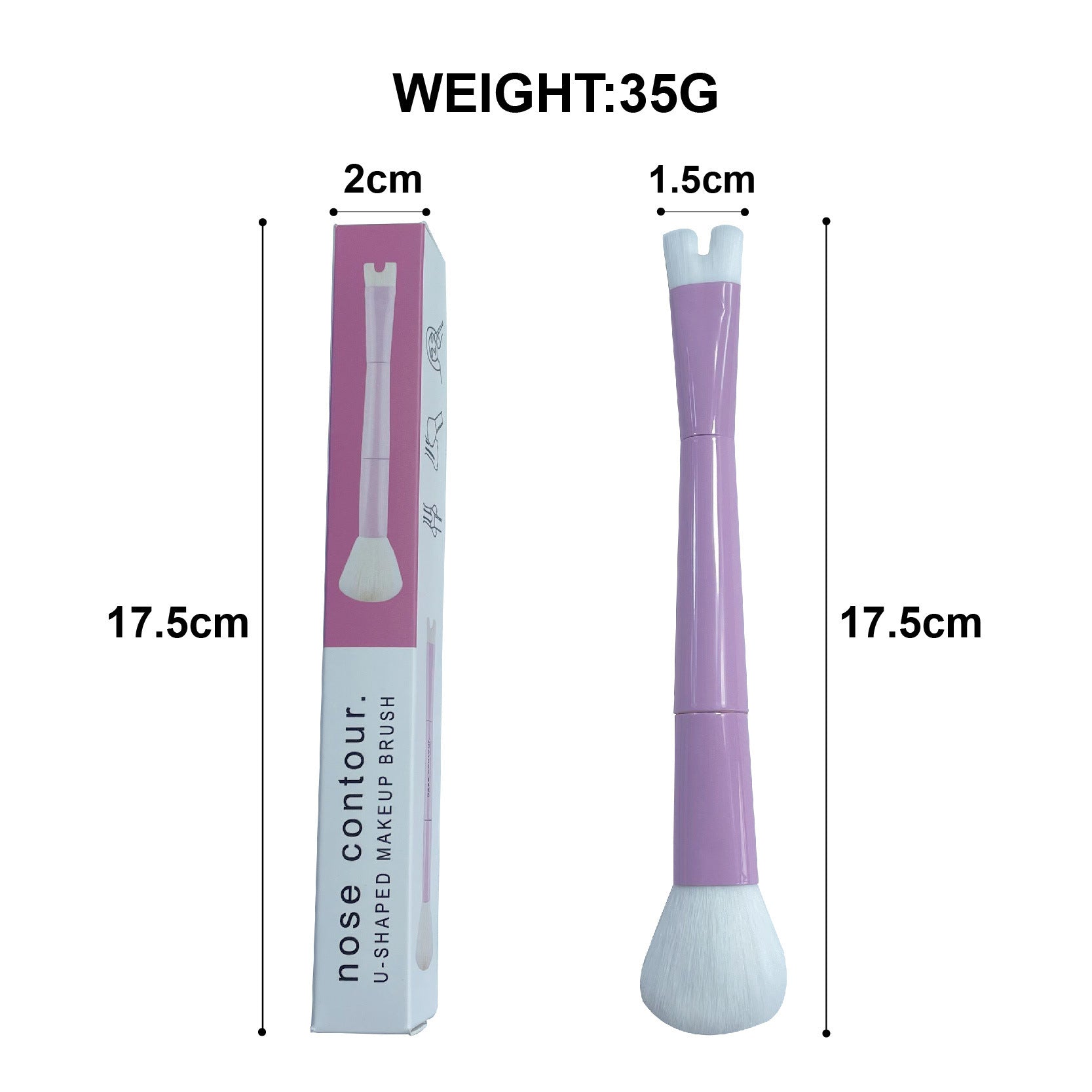 Two-in-one Nose Shadow Makeup Brush Details